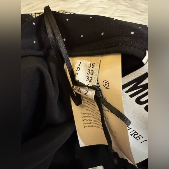 Moschino New Dancers Legs Midi Skirt Black Cream Size 2 - Picture 5 of 7